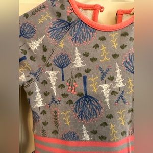 Matilda, Jane, gray and pink, adorable, print dress girls, size 8 knit